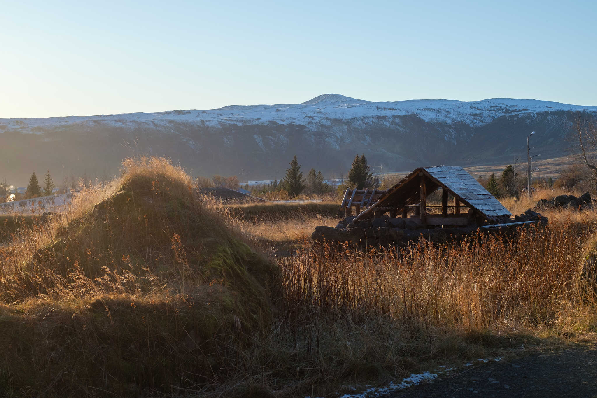 Some reconstructions of traditional Icelandic “architecture”. We used to build crap out of sod because we didn’t have the resources for anything else.