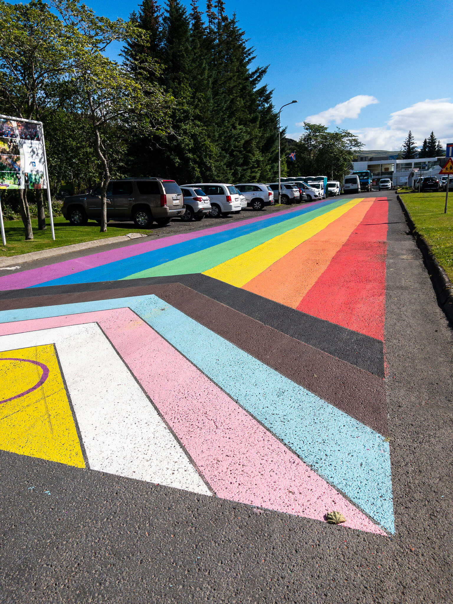 The “rainbow” street here in Hveragerði. Nice and clean and no sign of the nazi sabotage from the other day.