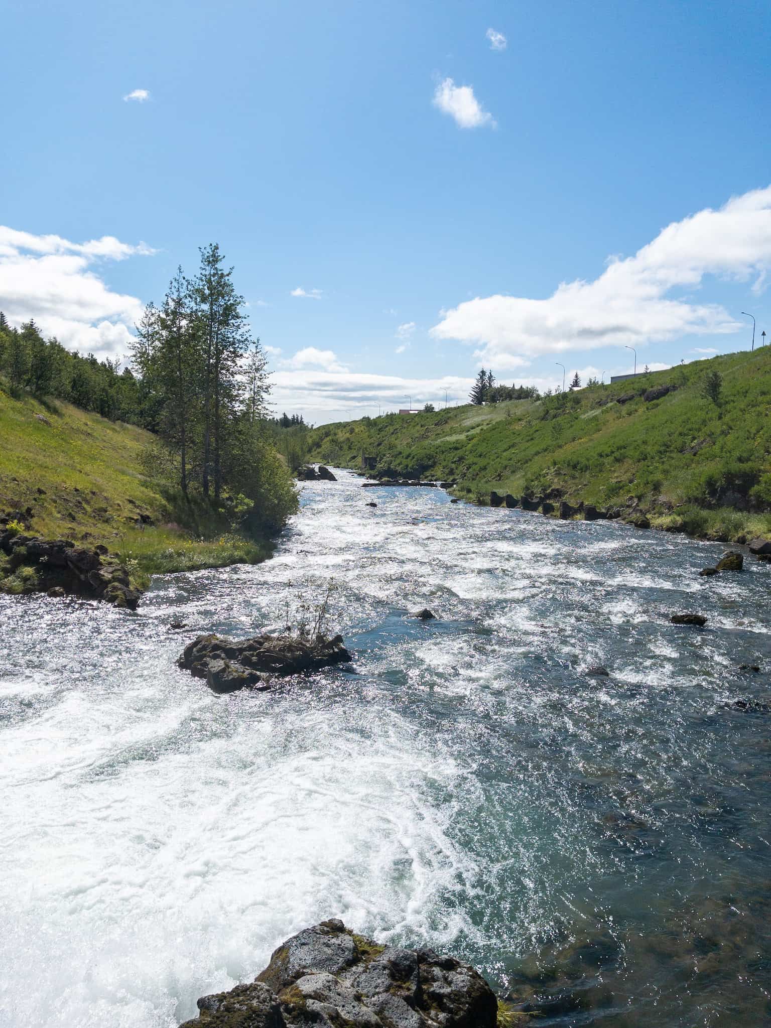 A better view of the river Varmá, makes you almost feel like you can hear the water